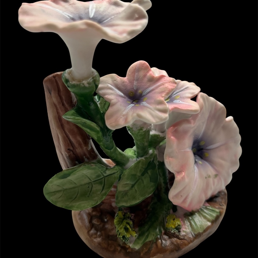 Vintage Porcelain Morning Glory Flower Figurine